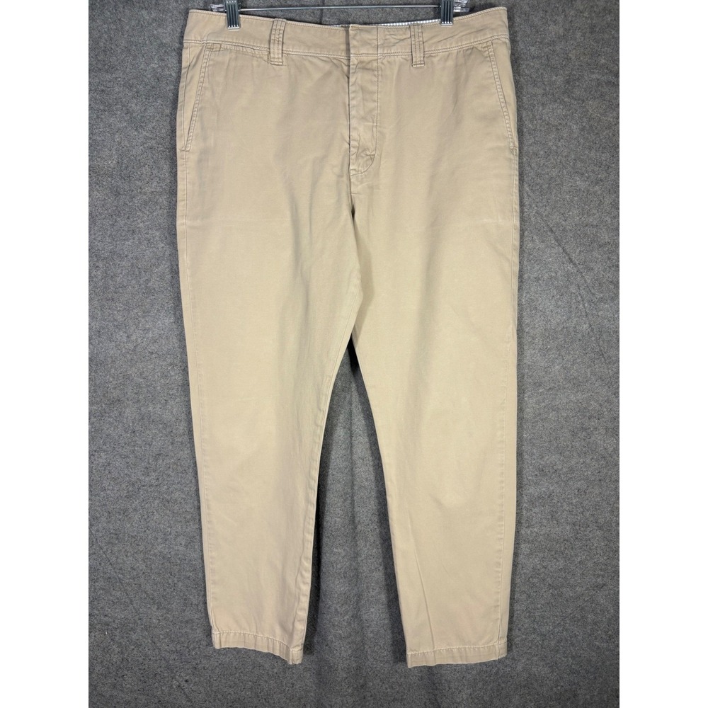 Polo Ralph Lauren Womens Chino Pants Tan Beige Cotton Tapered Size 12 36x26